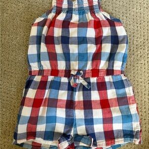 Cat & Jack Colorful Plaid Kids Romper